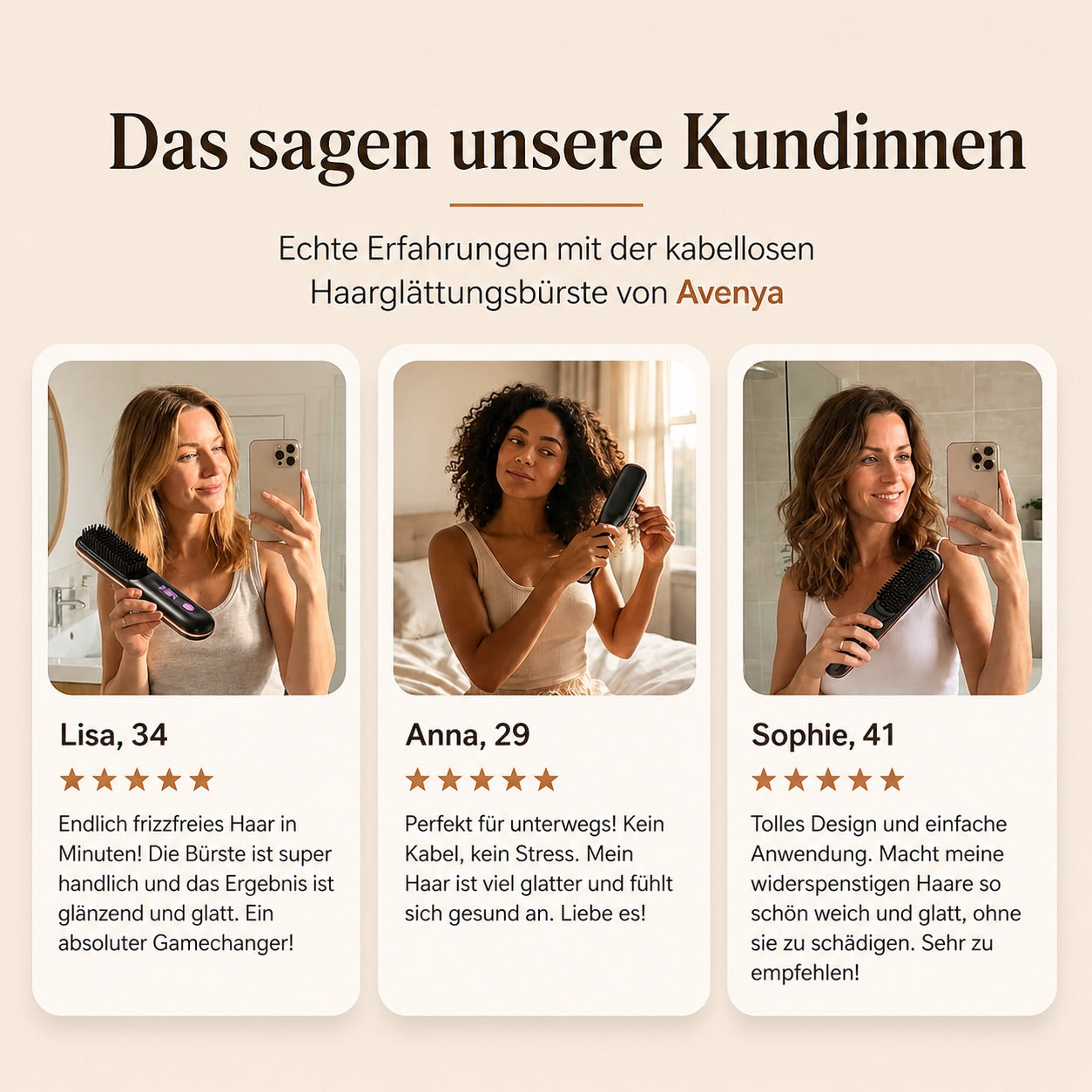 Avenya - Glätten. Stylen. Strahlen.